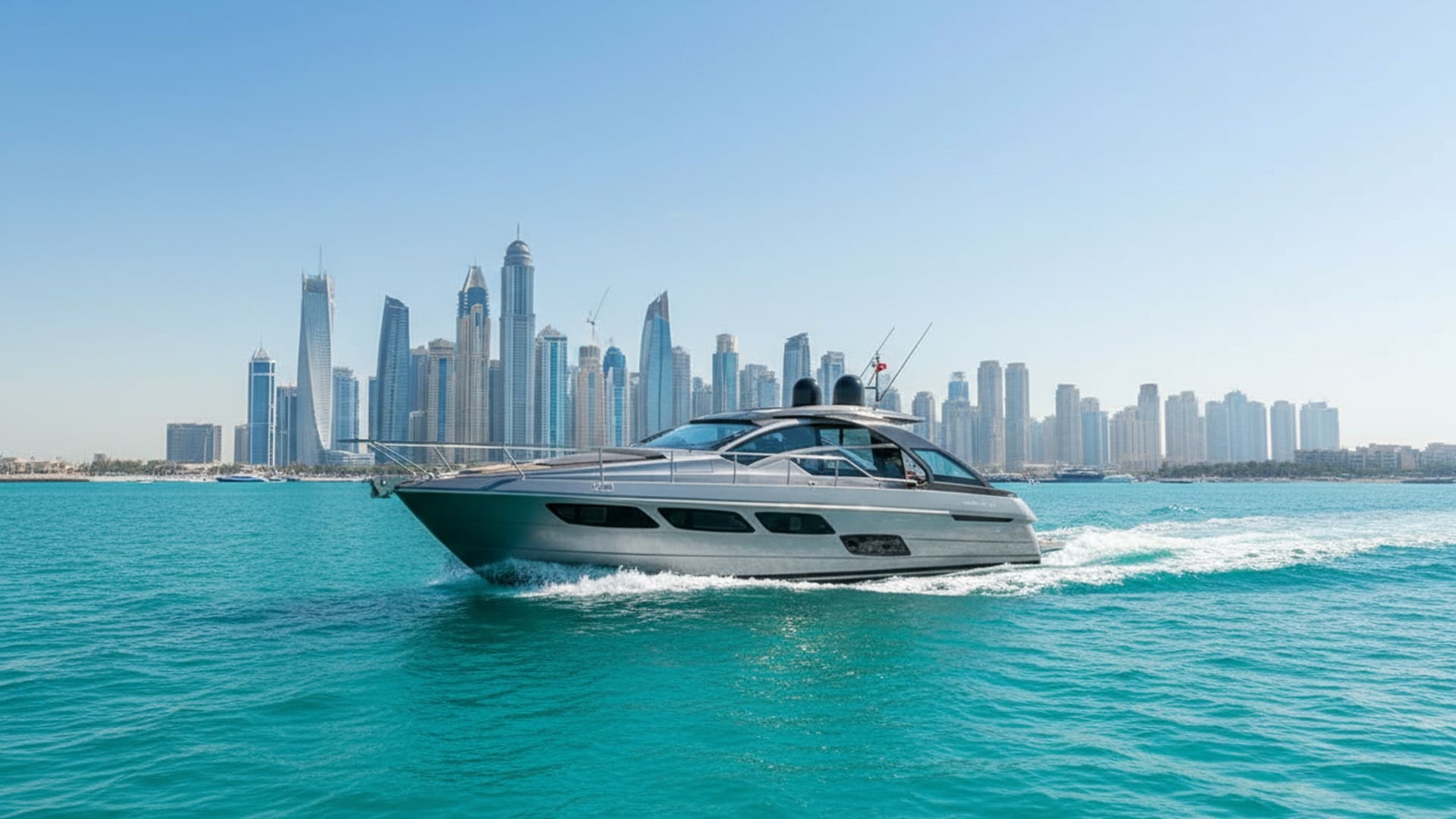 Luxusní jachta Ruby Dream 52 ft plující v Dubai Marina