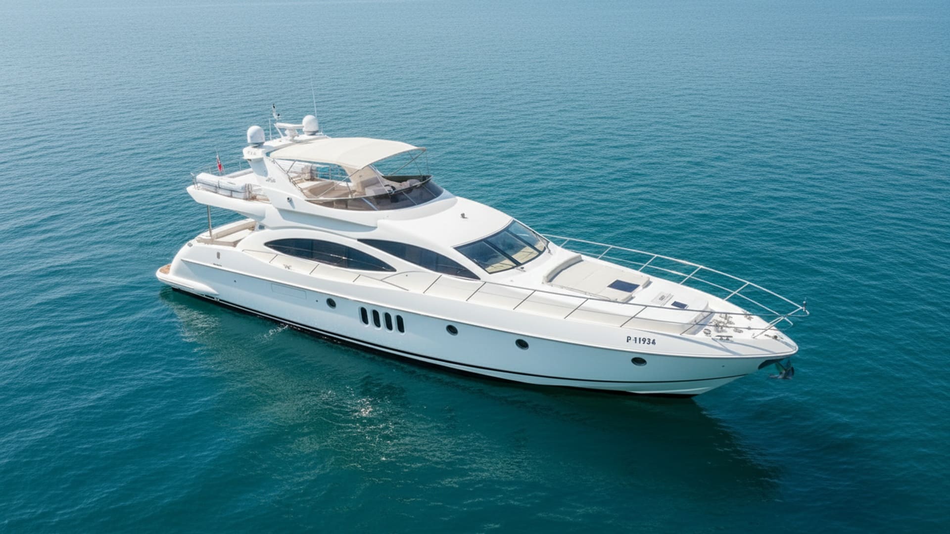 Moonlight Victor 68 ft aerial view at Dubai Marina