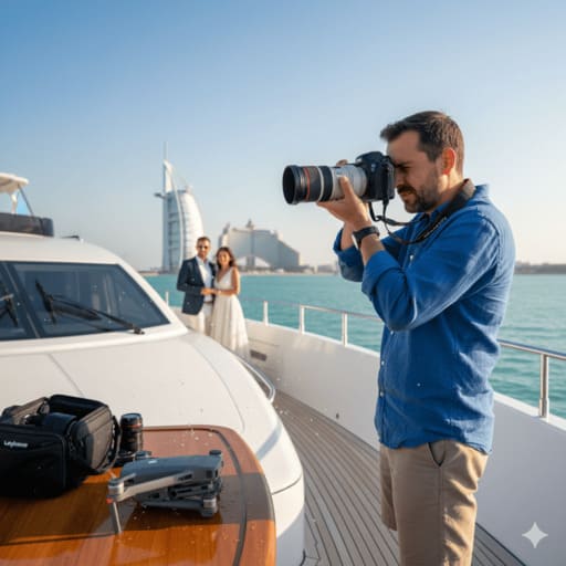 Premium luxury yacht photography and videography Dubai.